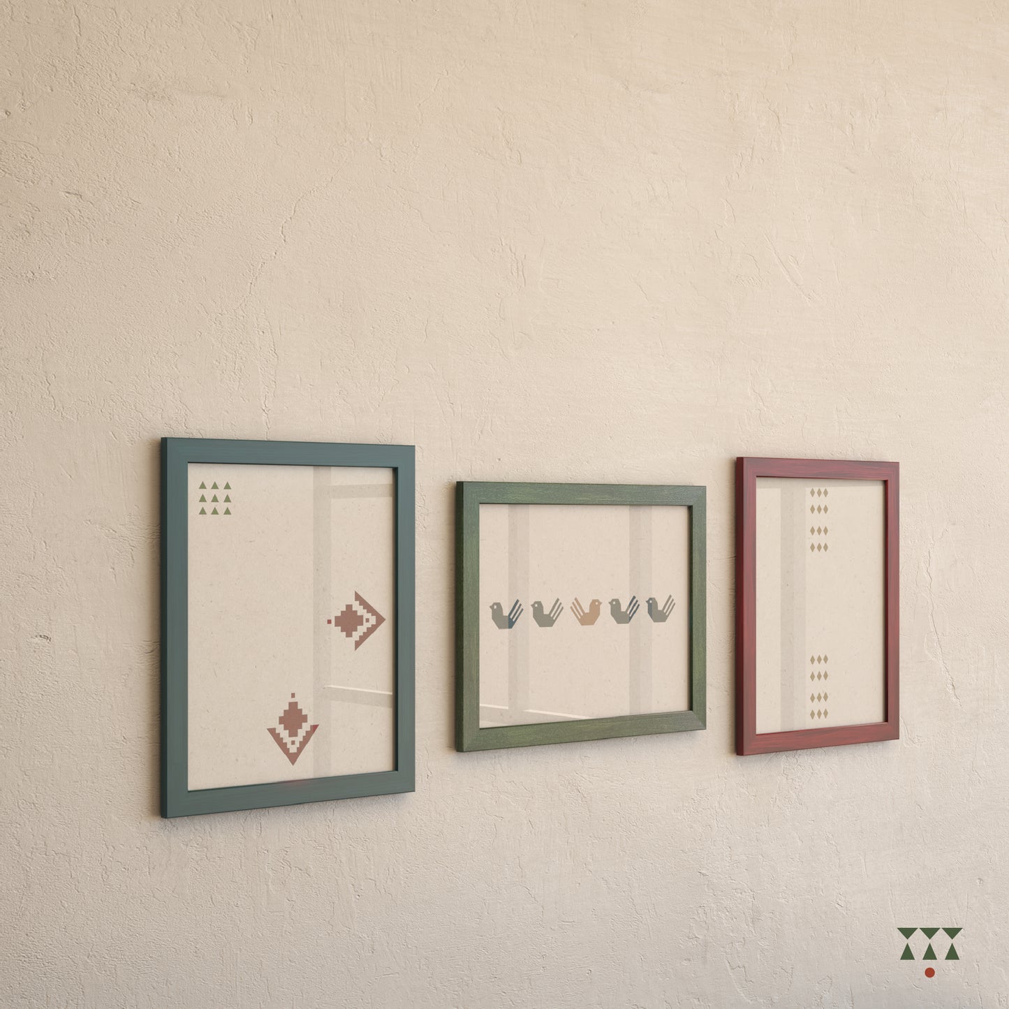 Prismatic Mix Photo Frames - Set of 3