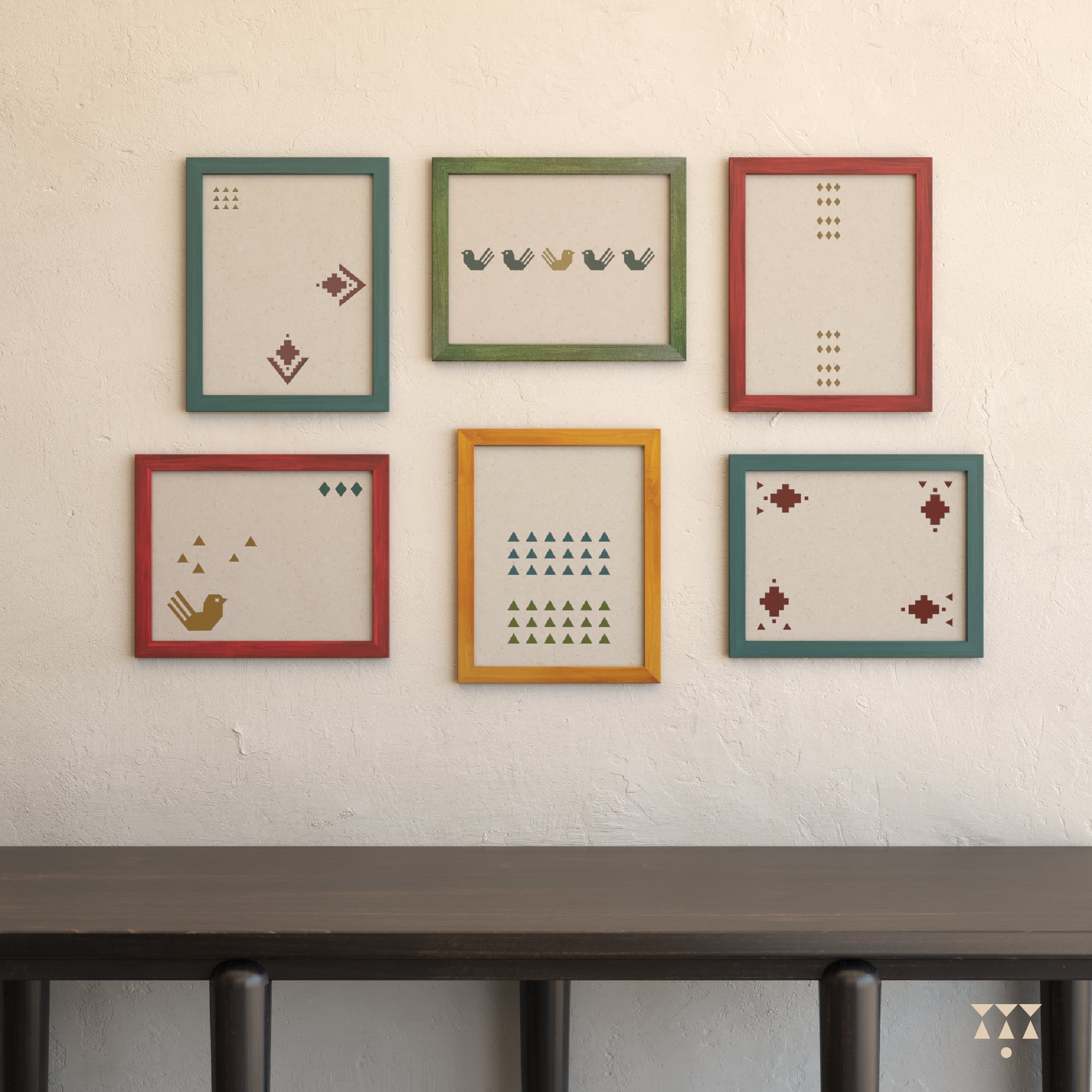 Colorful Array, handcrafted large wooden picture frames - Furnicheer