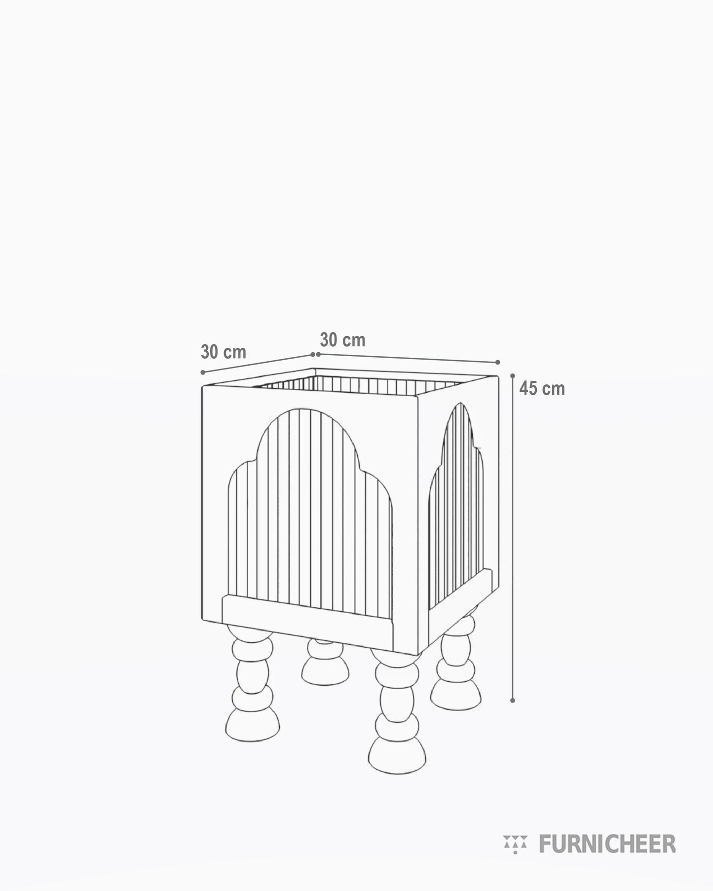 Wooden Planter Box Pots for Home Dimension Size