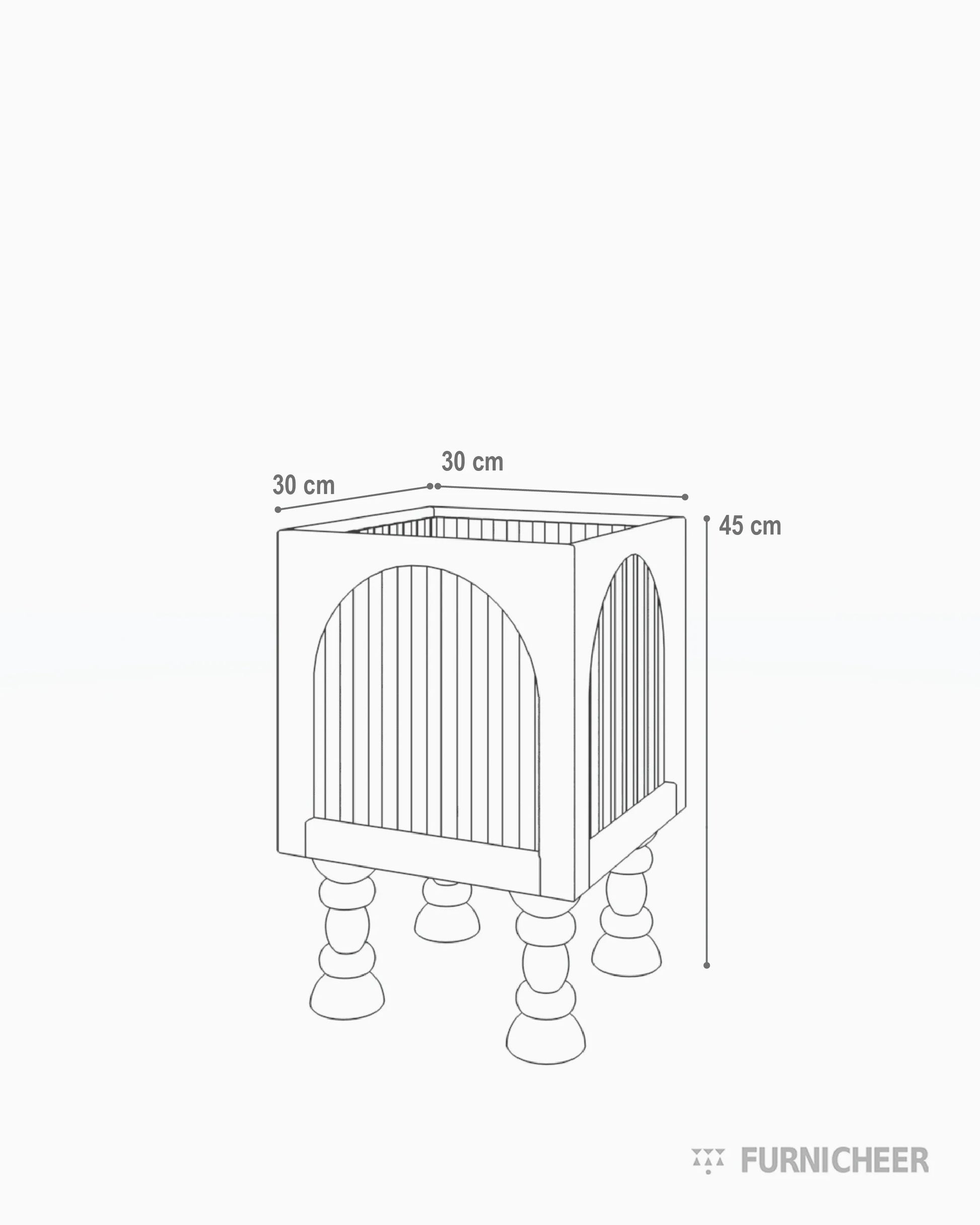 Wooden Planter Box Pots for Home Size Diagram