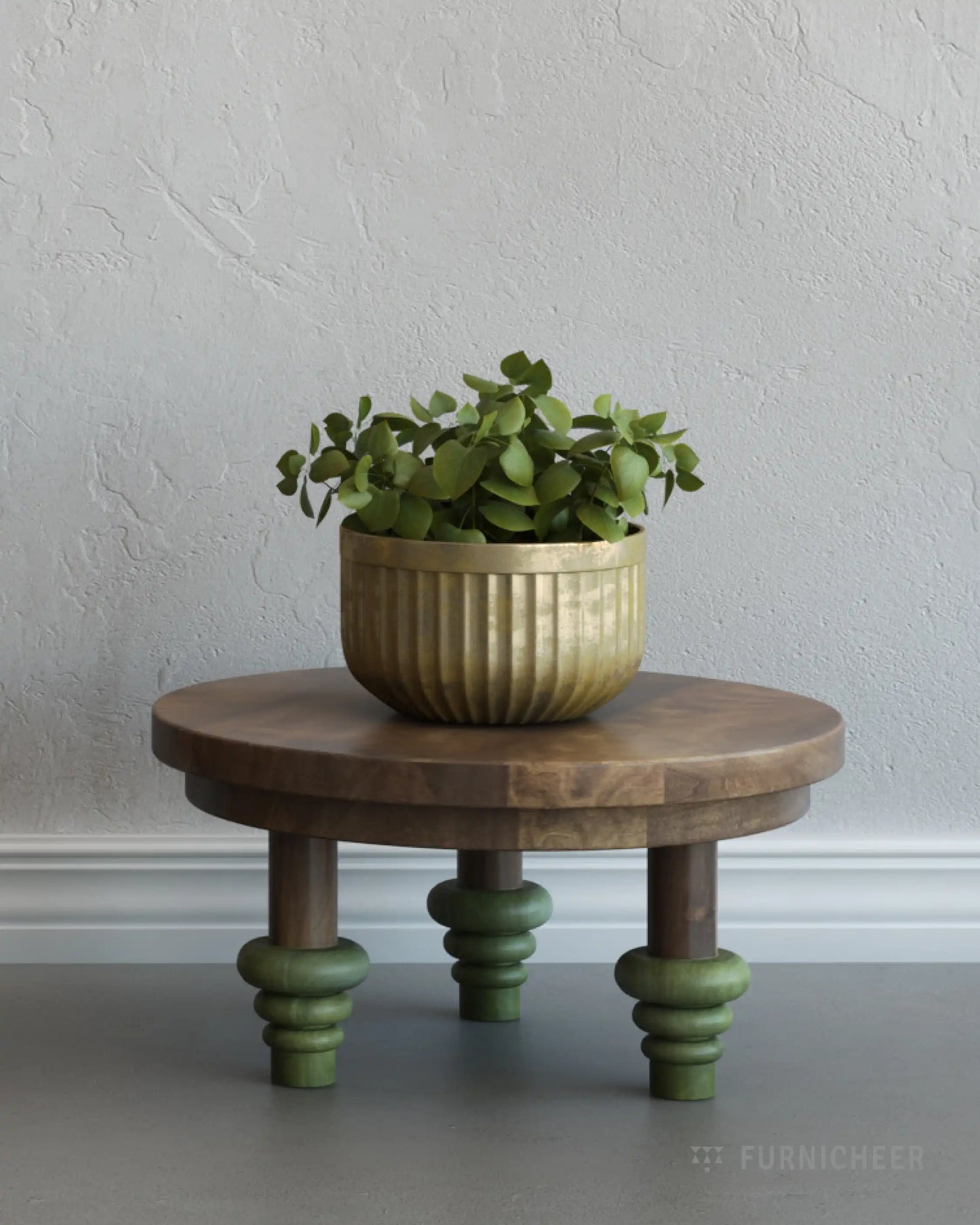 Wooden Low Rise Stool for Plants