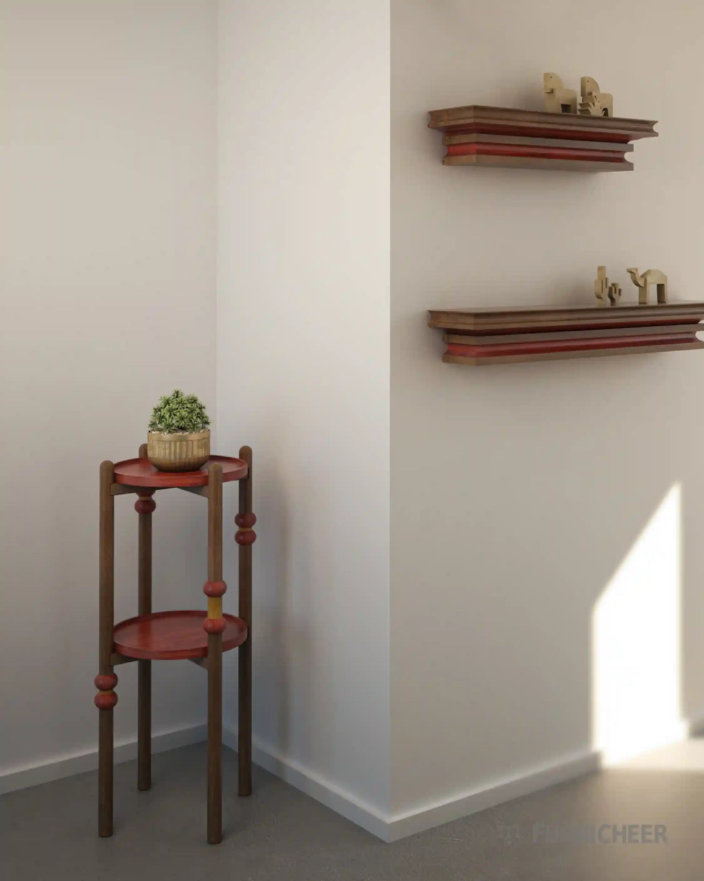 Solid Timber Planter Stool Table