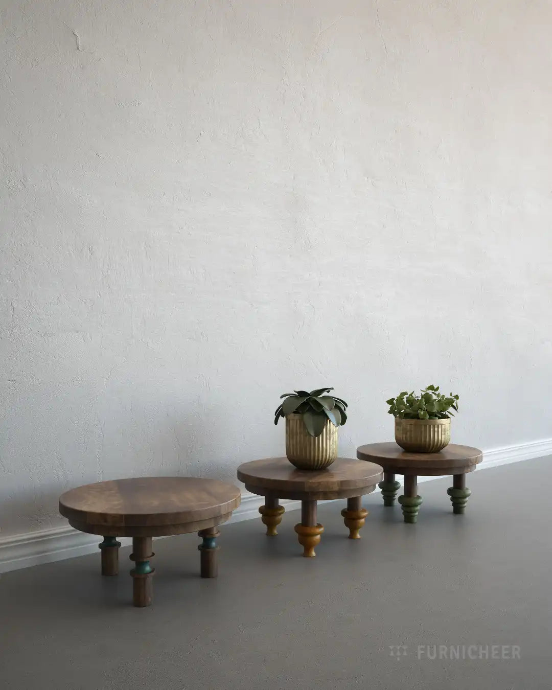 Indoor Plant Pedestal Stool 