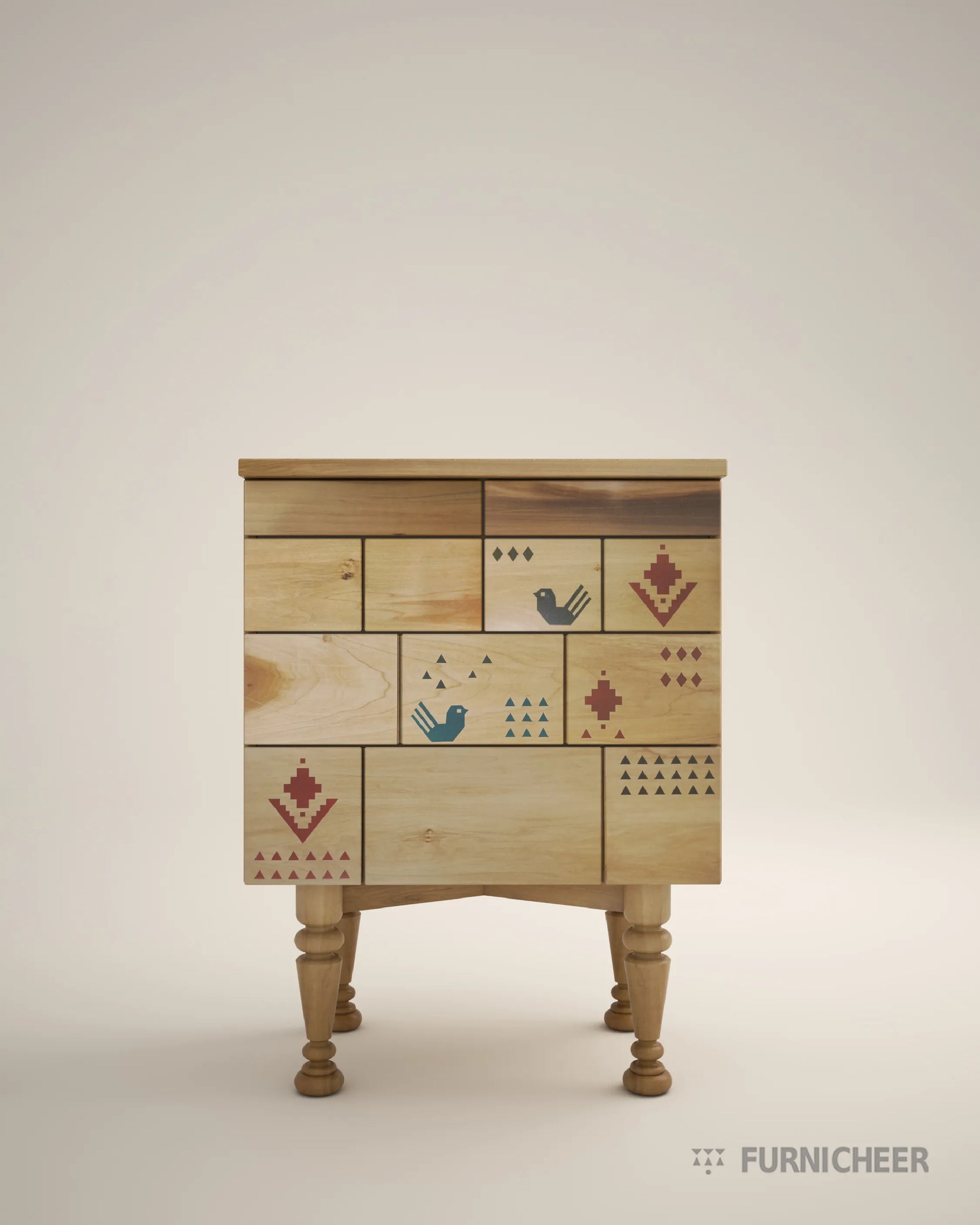 Real Solid Wood Chester of Drawers 