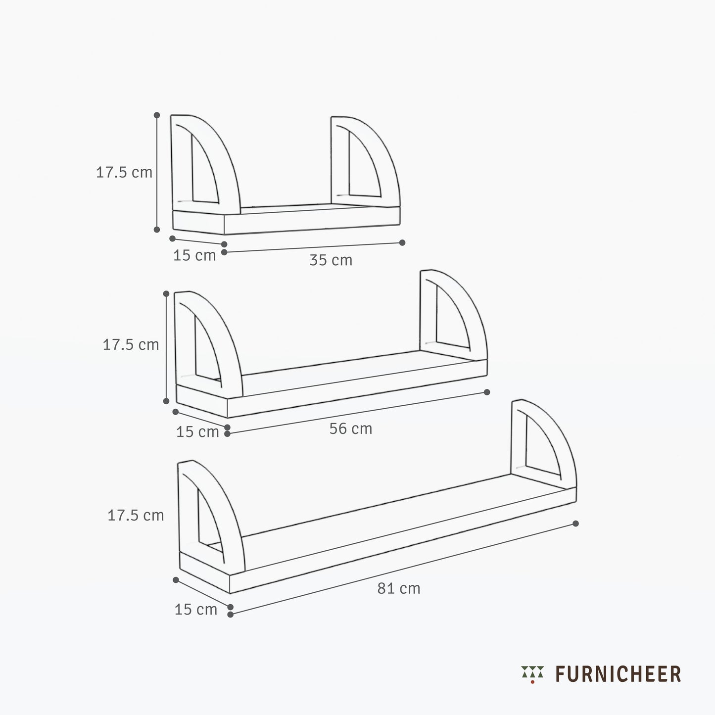 Poco Shelves - Set of 3