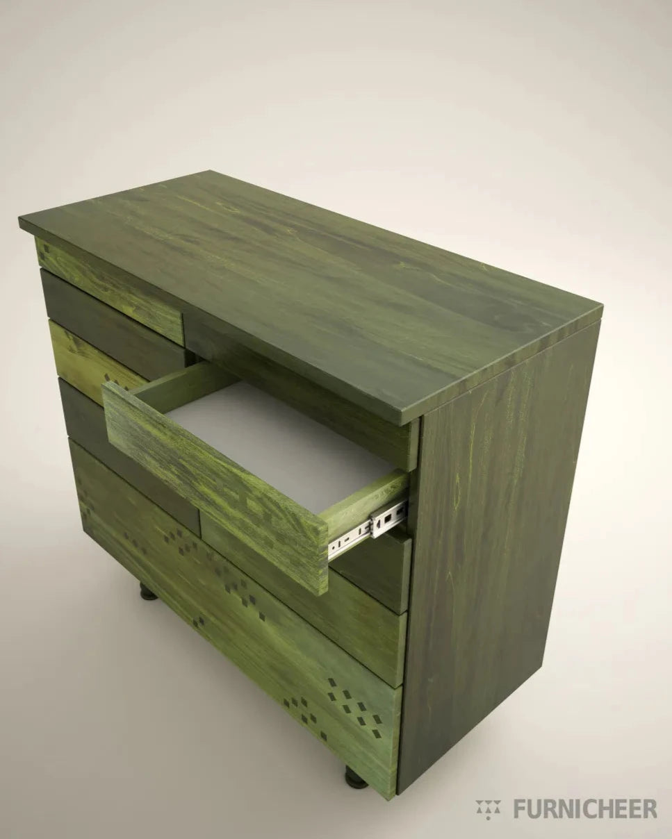 Wood storage solutions chest of drawers