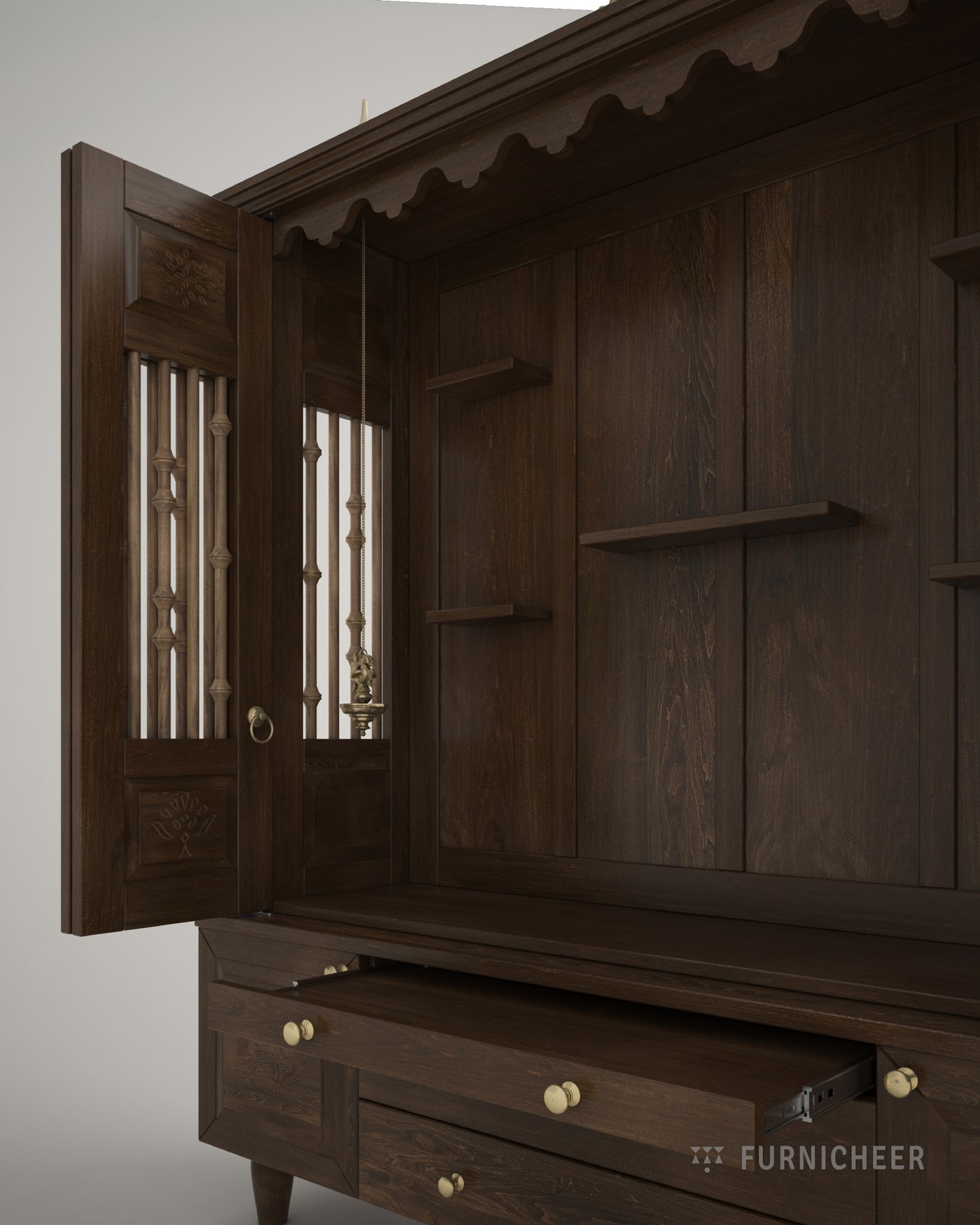 Solid Wood Big Temple for Home