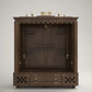 BHEEMA - Beautifully Crafted Free-Standing Puja Temple with Door, Tray, Storage and Pure Brass Accents