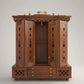 BHEEMA - Beautifully Crafted Free-Standing Puja Temple with Door, Tray, Storage and Pure Brass Accents