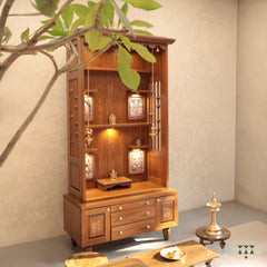Tarun Bhimaksa | Solid Wood Pooja Mandir