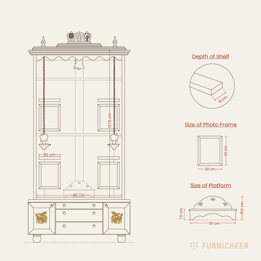 Tarun Bhimaksa | Solid Wood Pooja Mandir