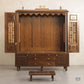 The Soul Nook - Pooja room with traditional mandap and accent furniture | Handcrafted Solidwood Puja mandir | Indian Prayer temple for home
