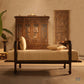 The Soul Nook - Pooja room with traditional mandap and accent furniture | Handcrafted Solidwood Puja mandir | Indian Prayer temple for home