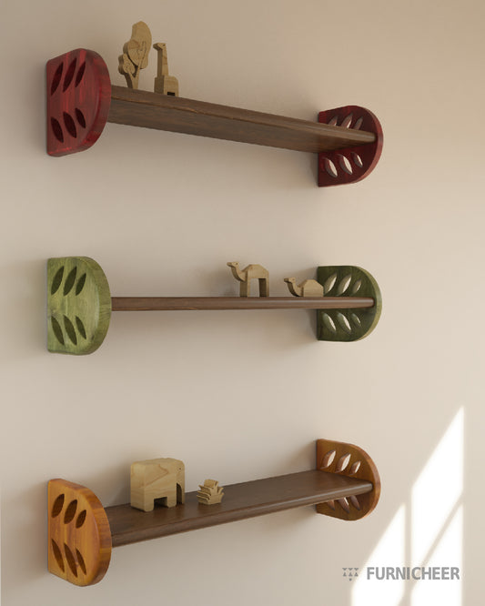 Wooden Storage Shelves for Wall Hanging