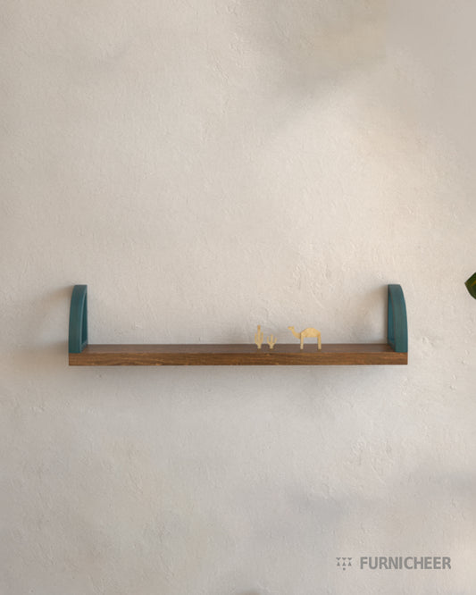 Sleek Floating Shelf in Solid Wood 