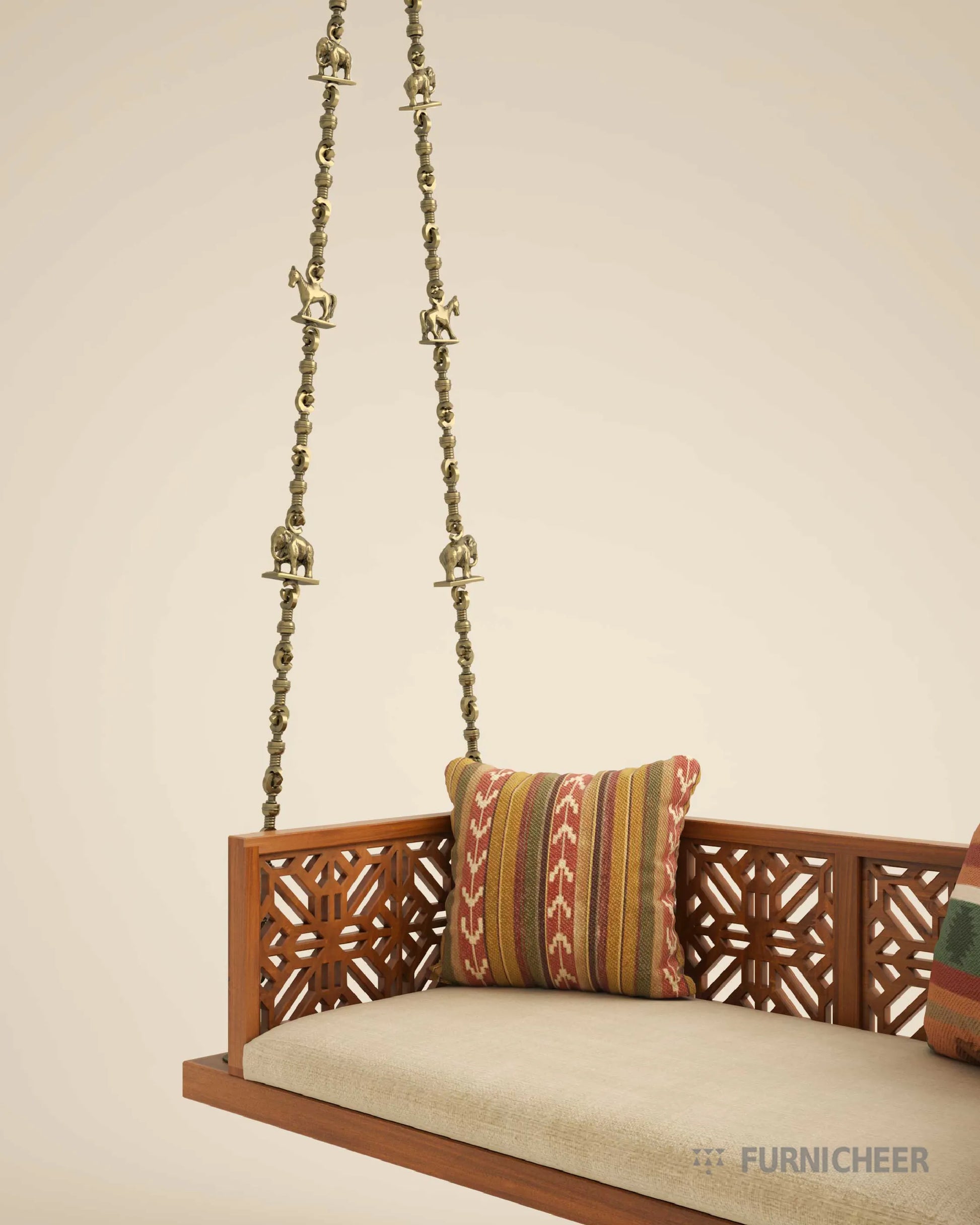 Hanging Wood Bench swing for home decor