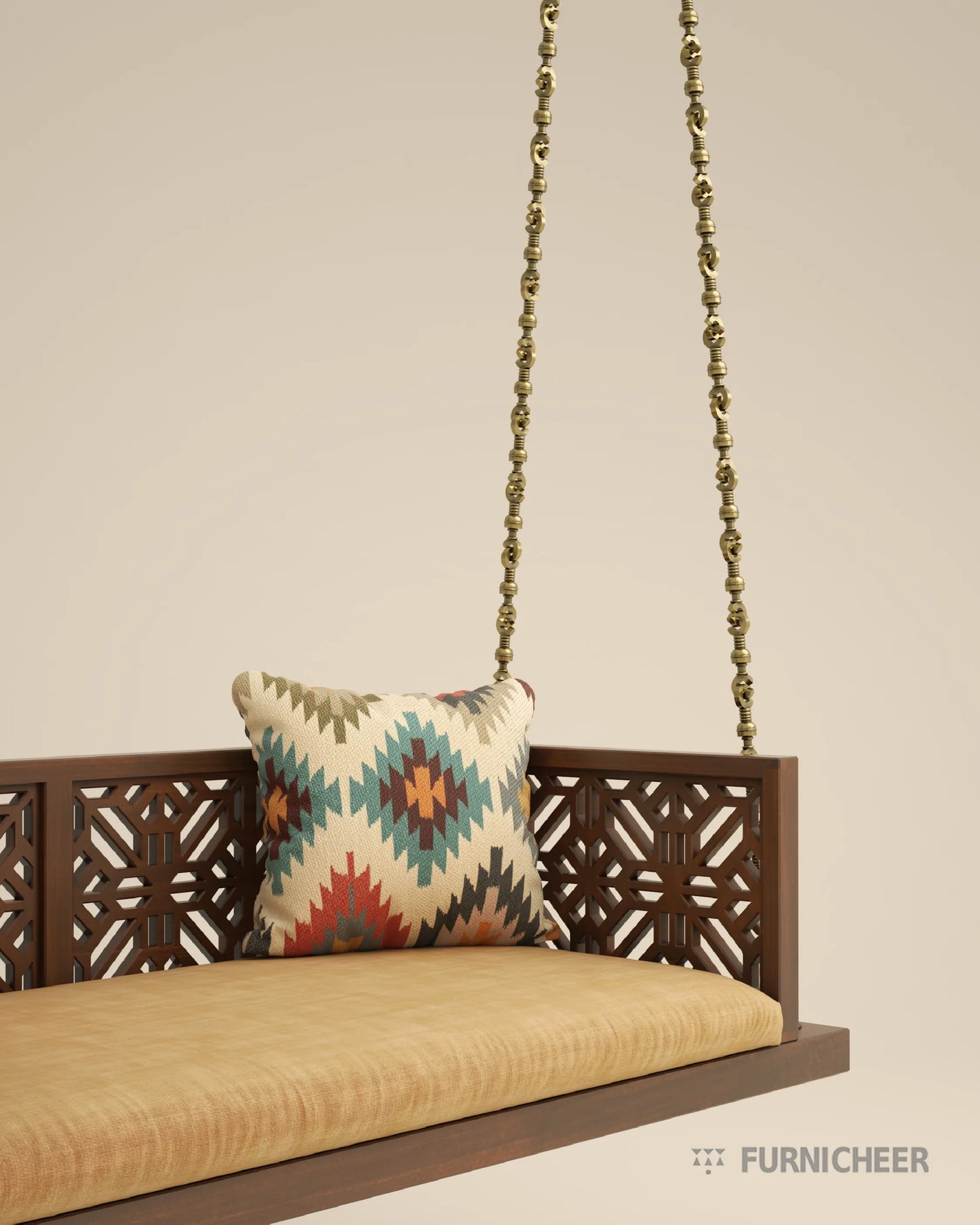 Teakwood Jhula Swing with Chain for home
