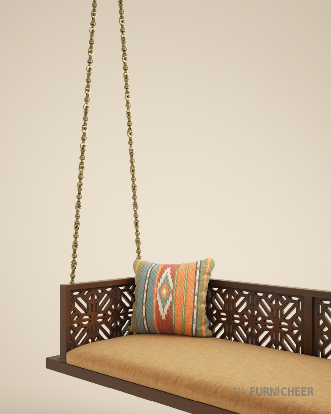 Rustic wood Jhoola swing for kids and adults