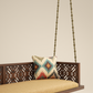 Sturdy timber swing jhula with brass chain 