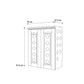 Solid Wood Devalaya Mandir with Lamp Size Diagram