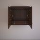 Enclosed solid wood door mandir for home decoration
