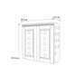 White Mandir for Wall Mount Size Diagram