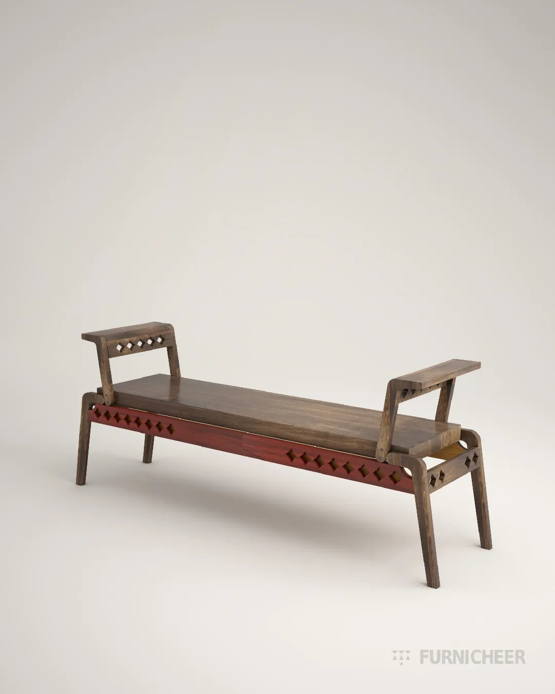 Solid Wood Latt Bench for Living Room