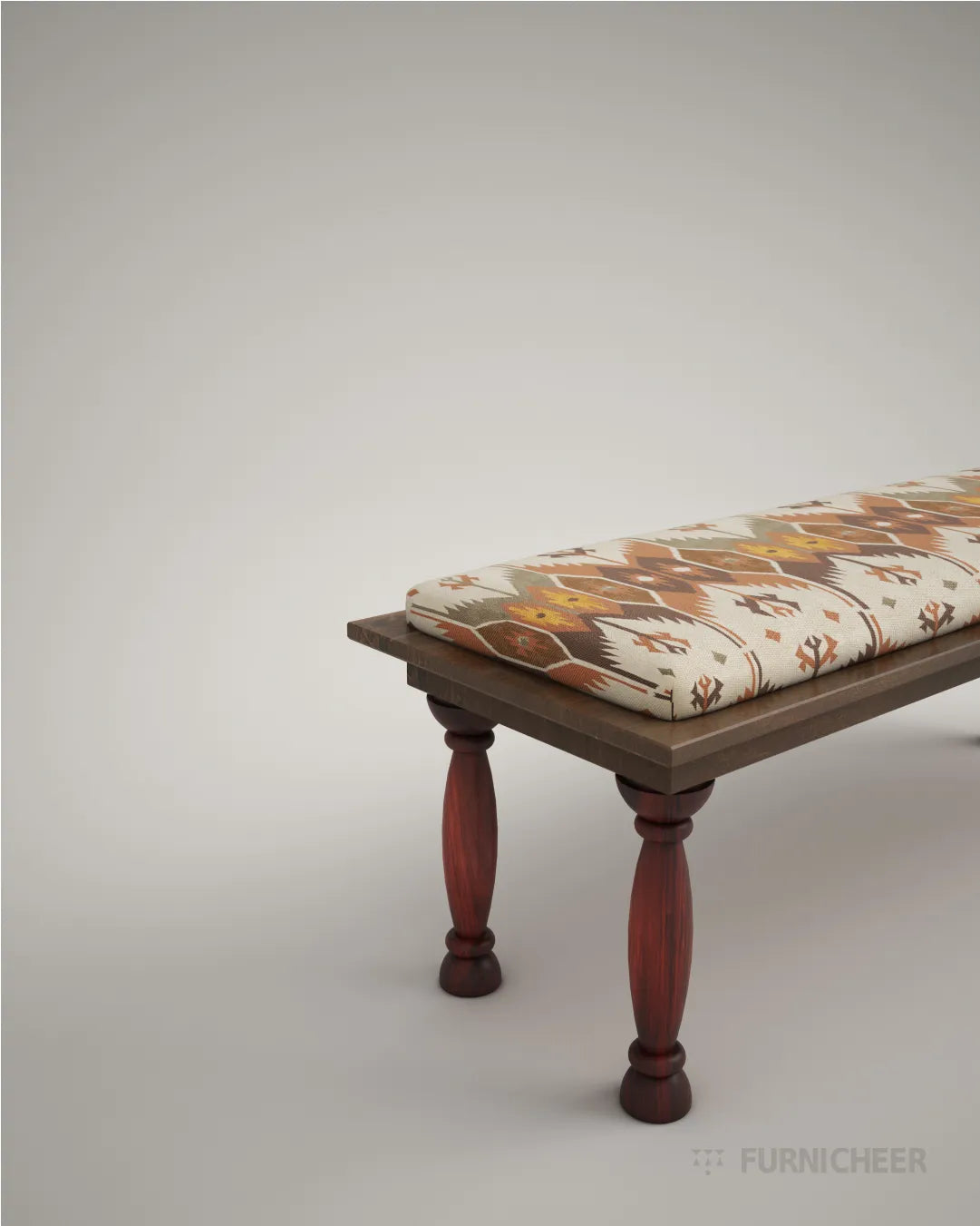 Indian Solid Tulip Wooden Bench for Living Room