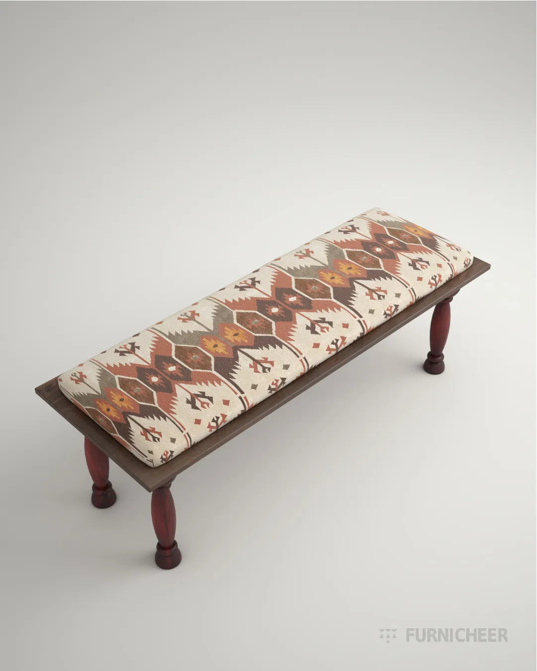 Indian Style Solid Tulipwood Bench for Living Room