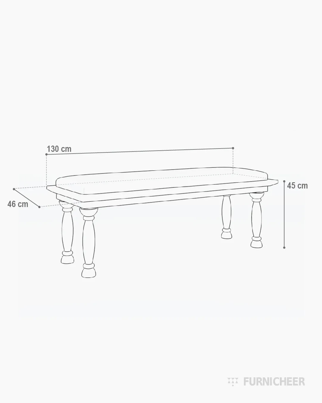 Indian Wooden Bench Diagram