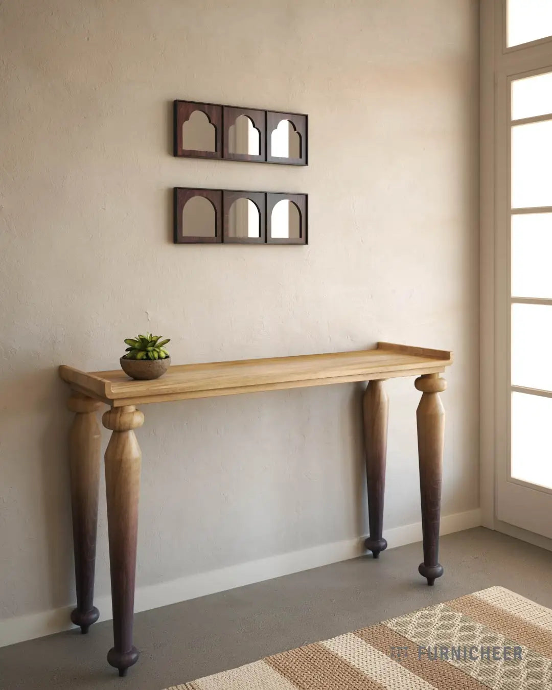 Eclectic Console Table in Tulip Wood