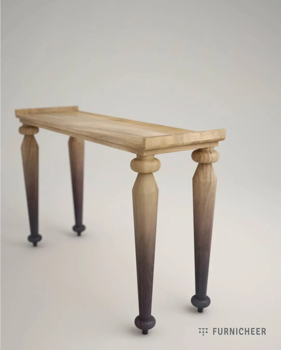 Unique Tulip Wood Console Table
