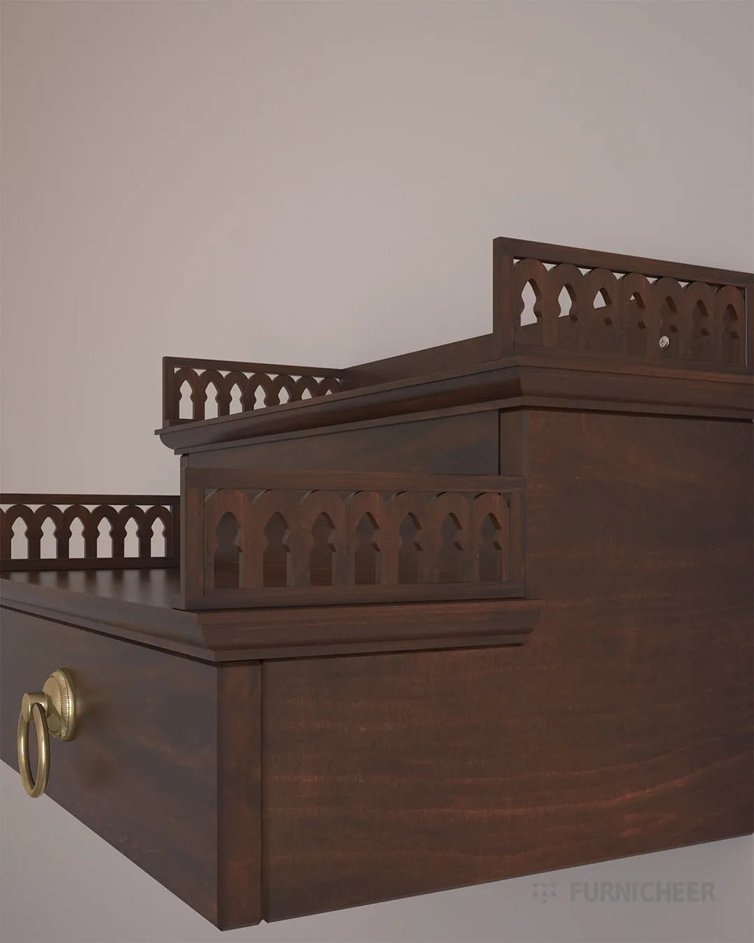 Decorative Wall Mount Prayer Unit with Storage
