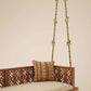 ANANTA - Indian Jhula in Walnut Finished Solid Wood & Brass Chain Links with small animal motifs