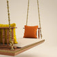 Crafted Wooden Swing with Armrests