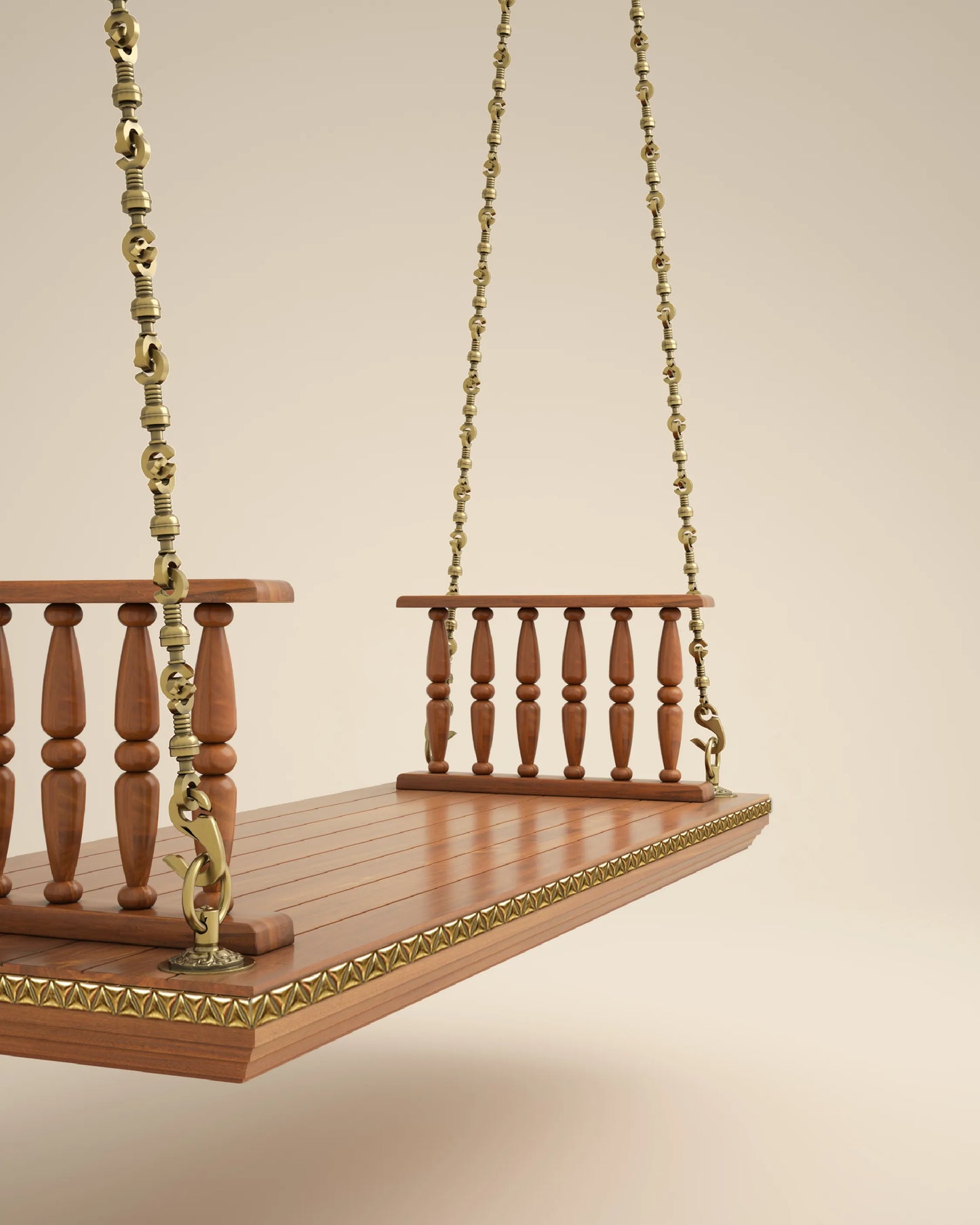 Unique Wooden Jhula with Armrests for home 