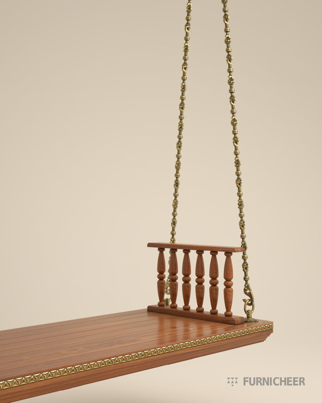 Elegant Wooden Hanging Swing Jhula for home