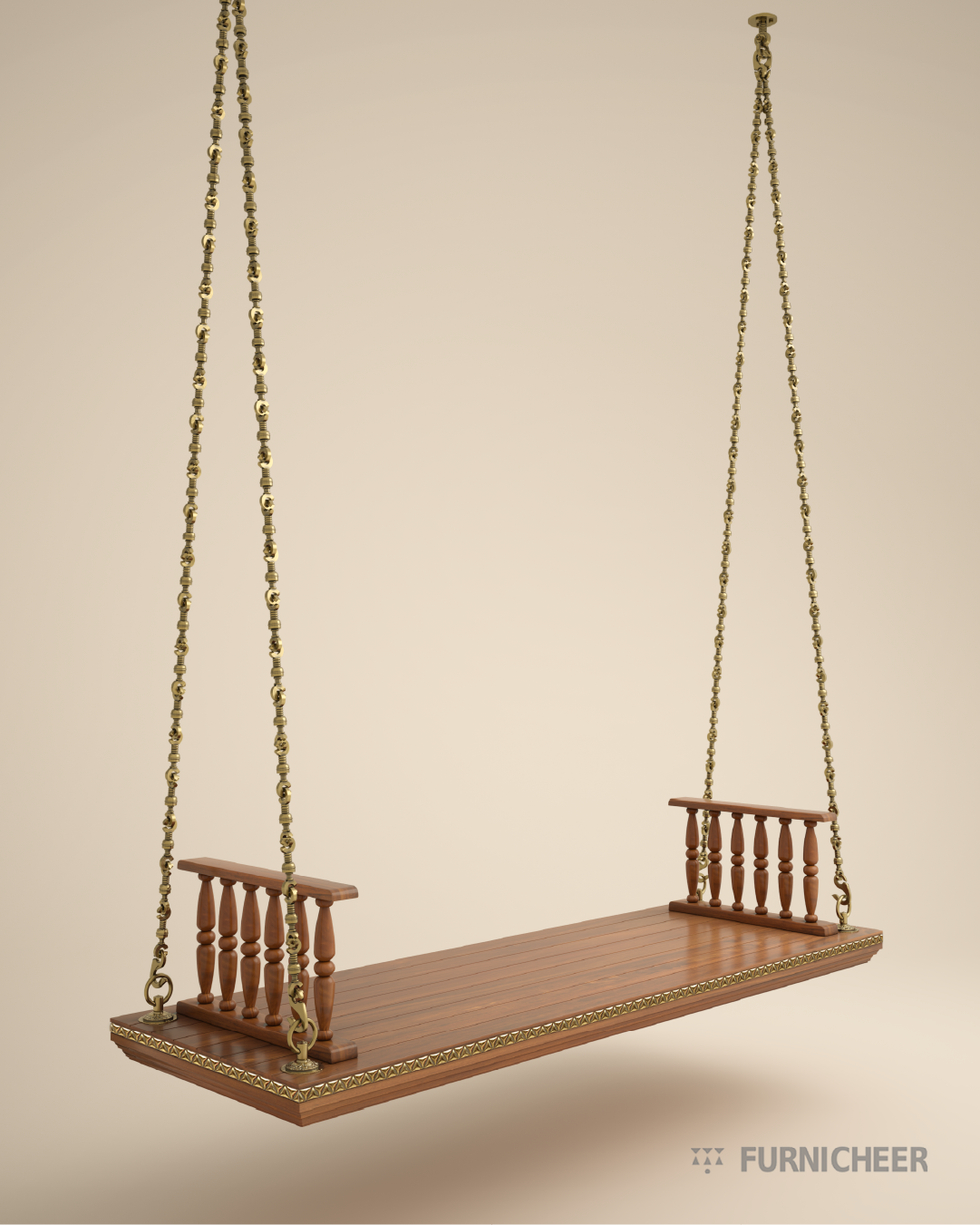 Handcrafted Wooden Swing Bench