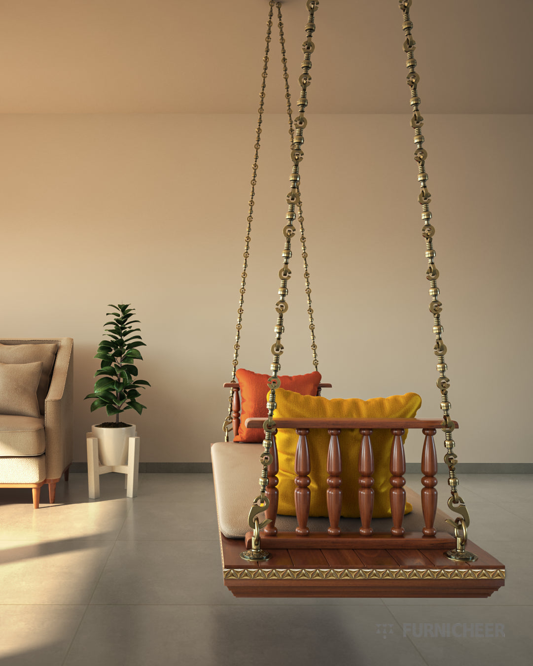 Wooden Swing Jhula for Living Room