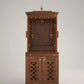 Dark Brown Teak Wood Pooja Mandir for office