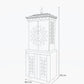 Wooden Ground Mounted Temple Mandir Size Diagram