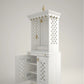 White Wooden Mandir for Home and office
