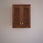 Wooden Mandir with Storage and Enclosed Doors for Living Room

