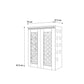 Wooden Wall Mounted Mandir with Enclosed Door Size Diagram