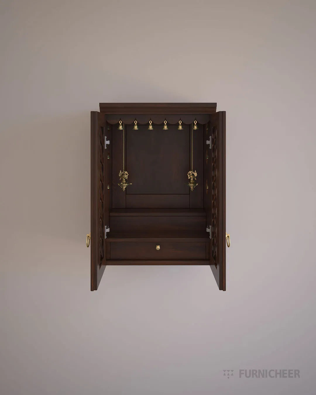 Vintage Wooden Worship Temple Mandir for office