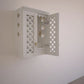 Retro White PU finish Hindu Temple Cabinet Temple