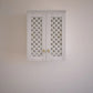 White Small Puja Mandir with Door for Flats
