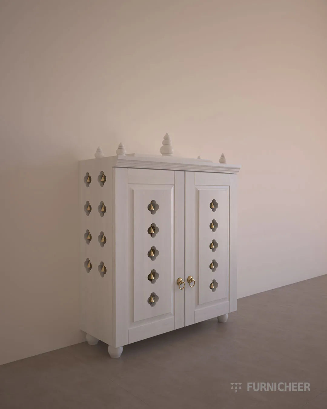 White Wood Temple for Floor & Table Mount