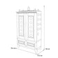 Classic Wooden Pooja Cabinet Mandir Size Diagram