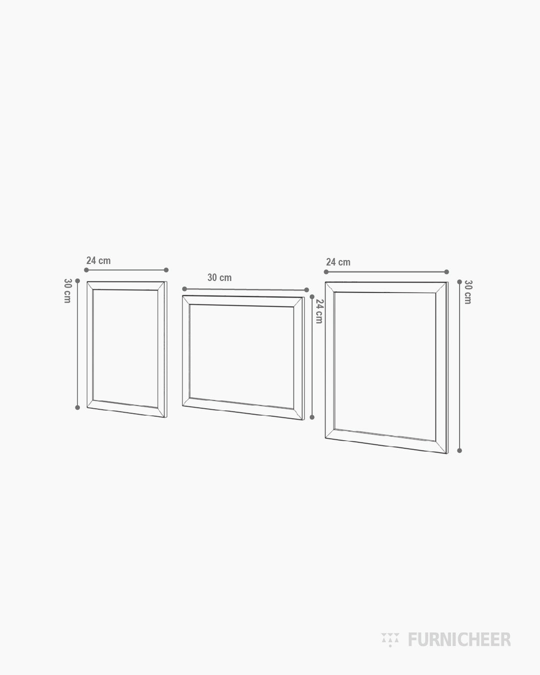 Solid Wood Modern Photo Frames measurement